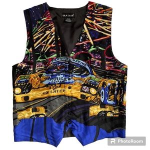 Silk Club silk club racing printed silk vest S